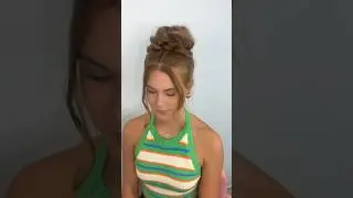 Simple messy bun #hairtutorial #diyhairstyles #bunhairstyle