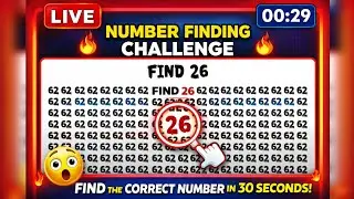 🧩 Finding Number Challenge &ndash; 50 Puzzle Marathon LIVE! | 99% लोग Fail 😱 | Test Your Eyes & Brain🧠🤯