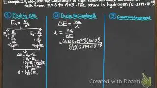 Finding Wavelengths of Light Emitted by a Falling Electron