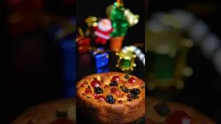 Christmas Plum Cake Recipe 🌲🍒| Eggless #asmr #shorts