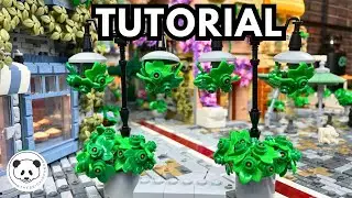 LEGO TUTORIAL: Пышная подвесная корзина и бетонная скамейка!