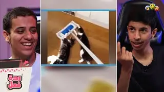 قطط تساعد صاحبها في تنظيف المنزل بطريقة مضحكة 😂