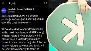 Скоро ли прекратится работа KASPA Explorer?! Что это значит для Kaspa?