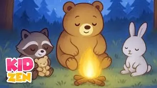 12 Hours Sleep Music: Campfire | Baby Lullaby for Sleep with Cute Forest Animals