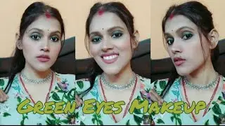 Simple Green Eyes Make-up Using WORST Eye Pencil I Teenager Makeup  LIFESTYLE VLOGGER DOLLIEE