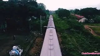 Local Train | From Flyover | Train Horn & Engine Sound | #chalatravelkaruya#localtrain