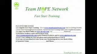 Zija Fast Start Training
