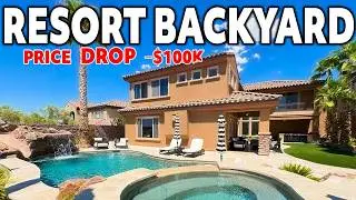 UNBELIEVABLE Las Vegas Home for Sale | GUARD Gated | RESORT Backyard w/ Pool Waterfall and Kitchen