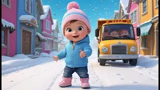 Snow Plow New Year Snowy Day | Fun New Year & Vehicle Nursery Rhyme for Kids | Baby Learning Song