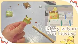 Making artisan polymer keycaps | Pikachu keycap (・ω・｀)