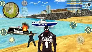 Venom Spider Rope Hero Vice Town - Fun at Military Tank #2 - Android Gameplay