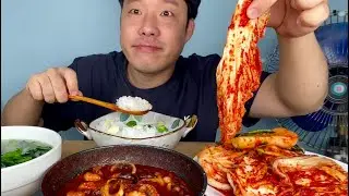 배추김치 총각김치 쭈구미볶음 열무김치 김치먹방 집밥먹방MUKBANG