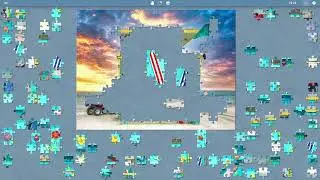 Relaxing Music With Cute Lifeguard Station Sunset Puzzle #542