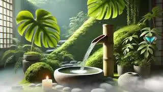 Relaxing Piano Music & Water Sounds, Bamboo, Calming Music, Meditation Music, Nature Sounds