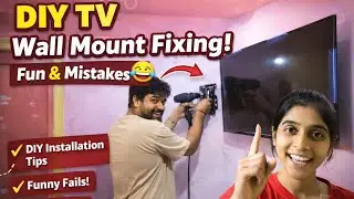 Arpisona Kitchen | TV Wall Mount Installation Gone Wrong 😆🔧 | DIY TV Wall Mount in Kannada 