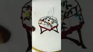 @@@ beautiful table cover embroidery design💐💐 with only music##&₹++