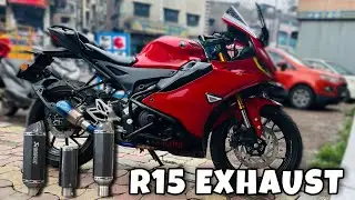Yamaha R15 V4 SC Project Full Exhaust System Installed 🔥😱