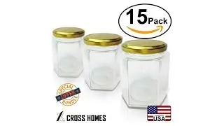 Glass Jars with Gold Plastisol Lined Lids
