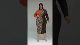 Gabby Leopard Print Contrasting Bodycon Dress