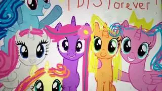 My First MLP Base Drawing with some of my PFFs! (Read Description)