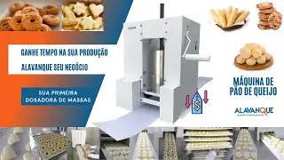 M&aacute;quina de P&atilde;o de Queijo Alavanque G13, ideal para iniciar sua produ&ccedil;&atilde;o. Dosadora Massa Amanteigada