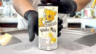 HOW TO TURN LOTTE KOALA'S MARCH WHITE MILK TO BE ICE CREAM