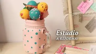 Reforma do Estúdio | Parte 7 - Decoração em canetas com bolinhas de desodorantes