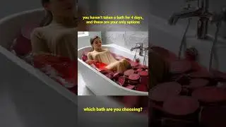 which bath would you choose to wash?! #asmr #aiasmr #shorts
