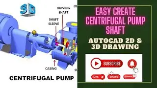 Create a Centrifugal Pump Shaft in AutoCad