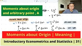 Introductory Econometrics and Statistics | Moments about Origin and Arbitrary Point | 31 |
