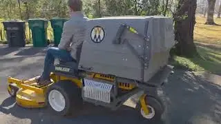 BIG leaf 🍃 cleaning with Walker mower and RedMax EBZ9000 