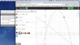 Investigating position, veloctiy, and accerlation with Desmos