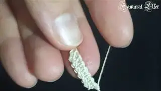 Dantel Anglez Yassı Şerit(Kordon) Örgüsü Yapımı (Yavaş Çekim)