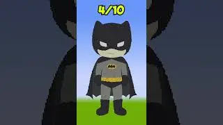 Marvel and DC Characters Pixel Art in Minecraft #shorts