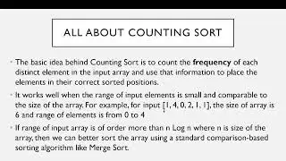 COUNTING SORT - Andrade, J.