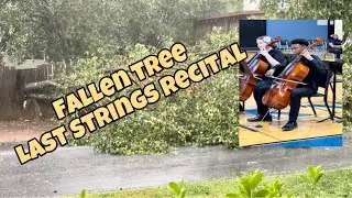 Day in the life: His last middle school string Recital and a crazy Hail storm