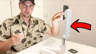 Viozon Extendable Selfie Phone Stand, Overhead Mount, Rechargeable Wireless Foldable LED Light