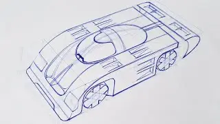 How to Draw Race Car in Two Point Perspective