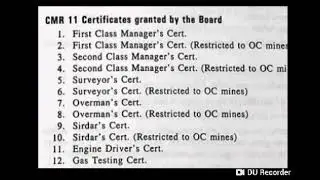 Statutory Certificates Issued by BME, DGMS English Version