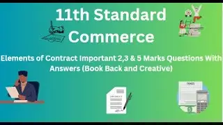 TN 11th Commerce Elements of Contract Important 2,3 & 5 Marks Questions With Answers Book Back