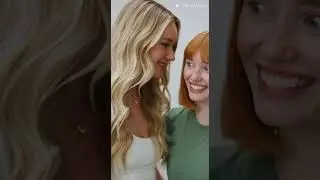 Blonde steals ginger body to model.  body swap
