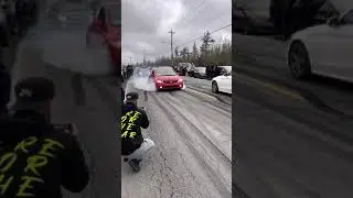 8th gen Honda Civic si doing a burnout