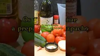 Gazpacho #andaluz #receta #casera #vegetables #vegan #vegetarian #sopa #cold #tomato