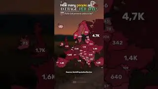 How many people are die average per day? 😢 #shorts #maps #mapping #slovakmaps #deathrate