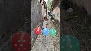 Meletus Balon Warna Warni #balon #balonwarnawarni #funny #lucu