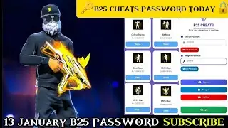 b25 cheats password 🤔 today free fire B25  chat new password 13 january new password b25 cheats #new