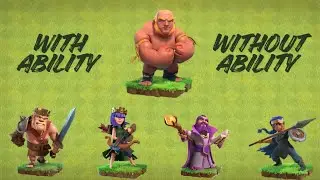 Clash Of Clans| Giant Giant vs Heroes With & Without Abilities.#clashwithlelum #clashofclans #gaming