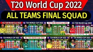 T20 World Cup 2022 - All Teams Final Squad | All Teams Final Squad T20 World Cup 2022 | T20 WC 2022