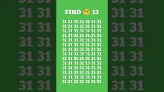 find the odd number 👉 13 #shorts #viral #trending