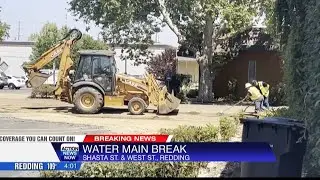 Redding police responding to water main break